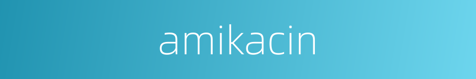 amikacin的同义词