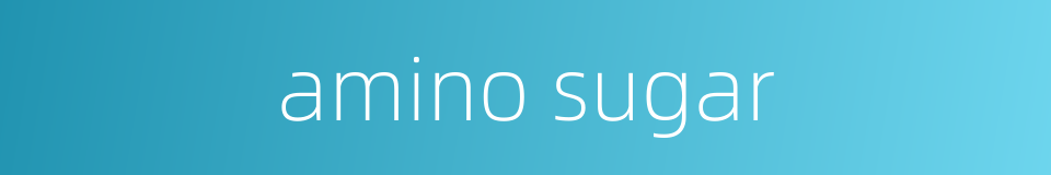 amino sugar的同义词