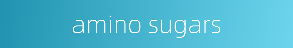 amino sugars的同义词
