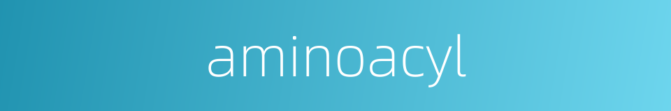 aminoacyl的同义词