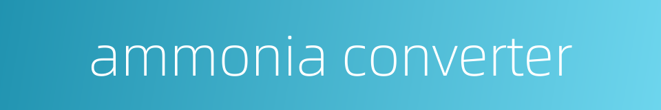 ammonia converter的同义词