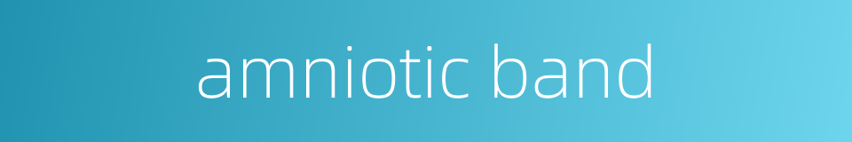 amniotic band的同义词