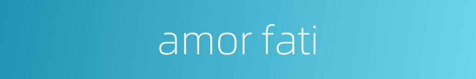 amor fati的同义词