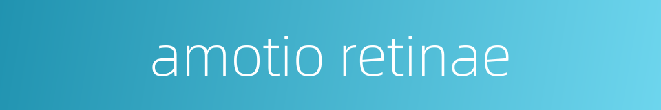 amotio retinae的同义词