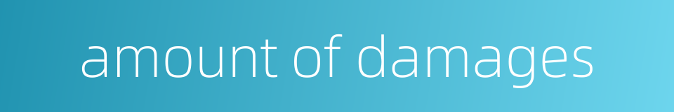 amount of damages的同义词