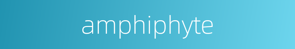 amphiphyte的同义词