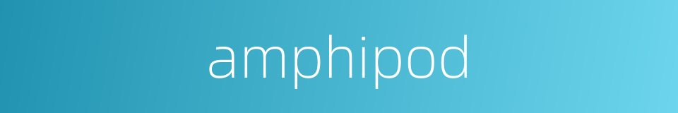 amphipod的同义词