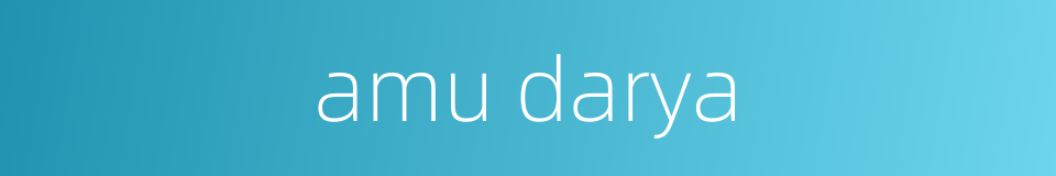 amu darya的同义词