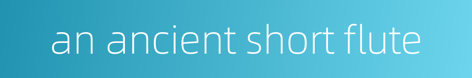 an ancient short flute的同义词