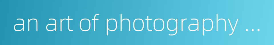 an art of photography combined with the chinese traditional painting的同义词