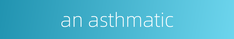 an asthmatic的同义词