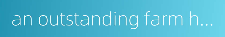 an outstanding farm household的同义词