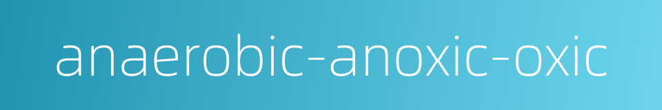 anaerobic-anoxic-oxic的同义词