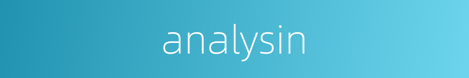 analysin的同义词