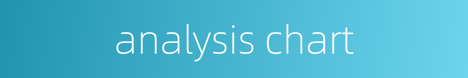 analysis chart的同义词