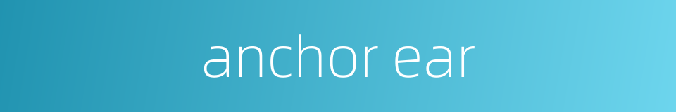 anchor ear的同义词