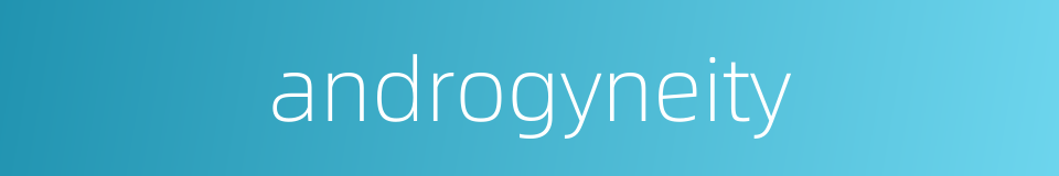 androgyneity的同义词