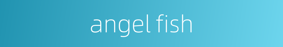 angel fish的同义词