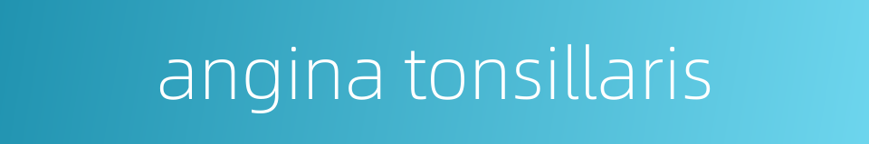 angina tonsillaris的同义词