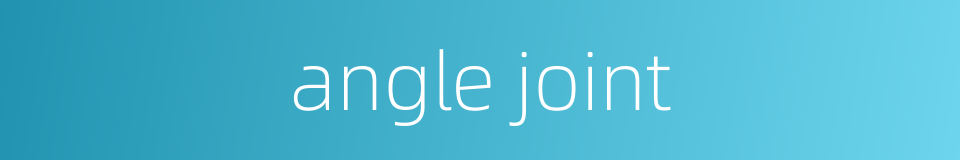 angle joint的同义词