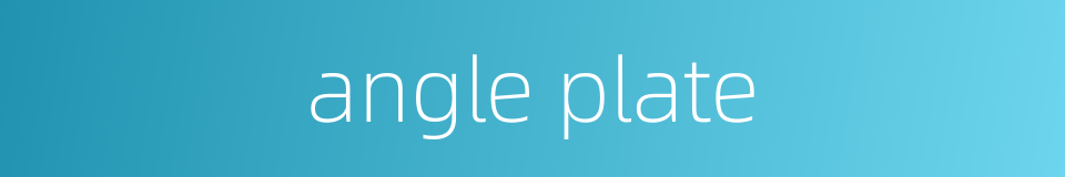 angle plate的同义词