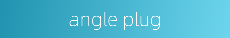 angle plug的同义词