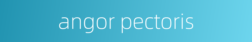 angor pectoris的同义词