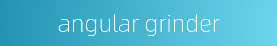 angular grinder的同义词