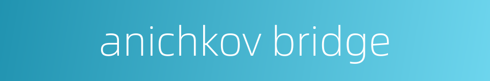 anichkov bridge的同义词