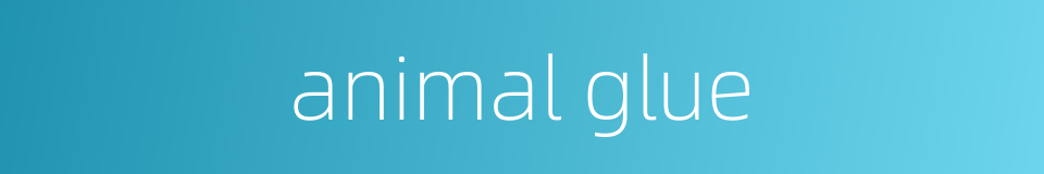 animal glue的同义词