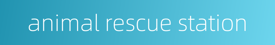 animal rescue station的同义词