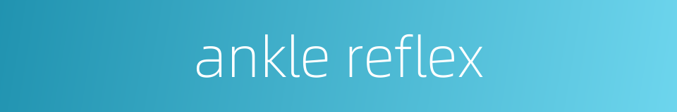 ankle reflex的同义词