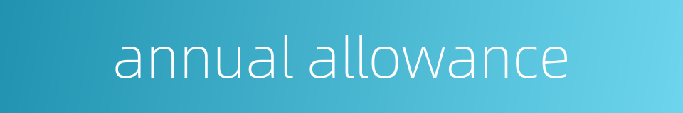 annual allowance的同义词