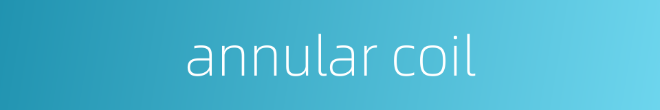 annular coil的同义词