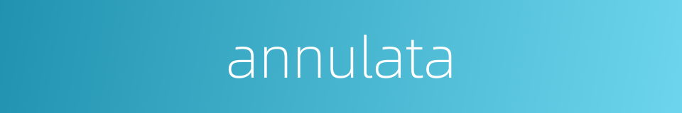 annulata的同义词