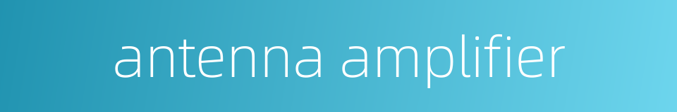 antenna amplifier的同义词