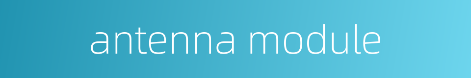 antenna module的同义词