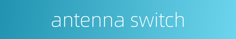 antenna switch的同义词