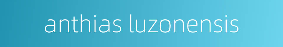 anthias luzonensis的同义词