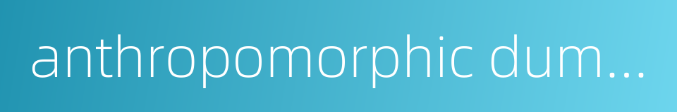 anthropomorphic dummy的同义词