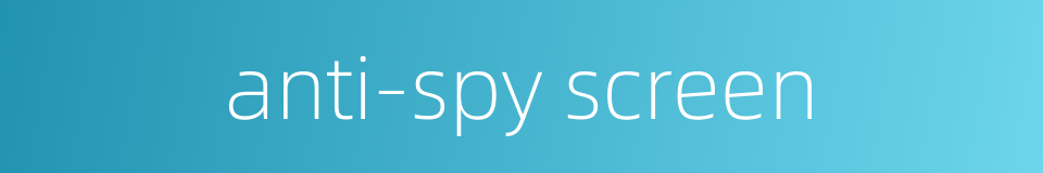 anti-spy screen的同义词