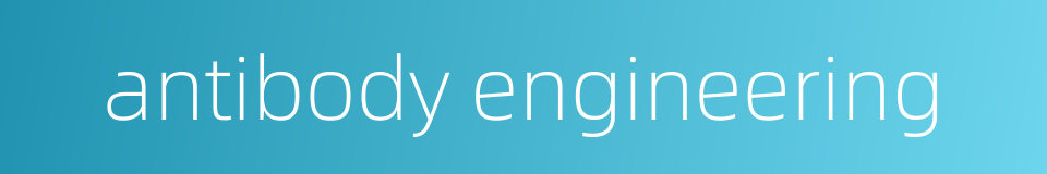 antibody engineering的同义词