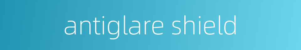 antiglare shield的同义词