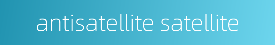antisatellite satellite的同义词