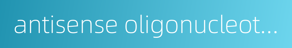 antisense oligonucleotide的同义词