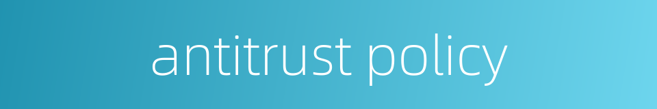 antitrust policy的同义词