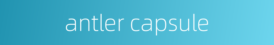 antler capsule的同义词