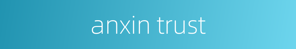 anxin trust的同义词