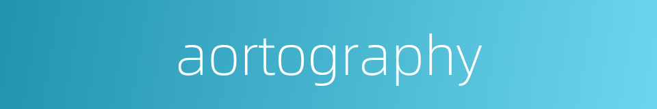 aortography的同义词