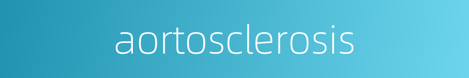 aortosclerosis的同义词